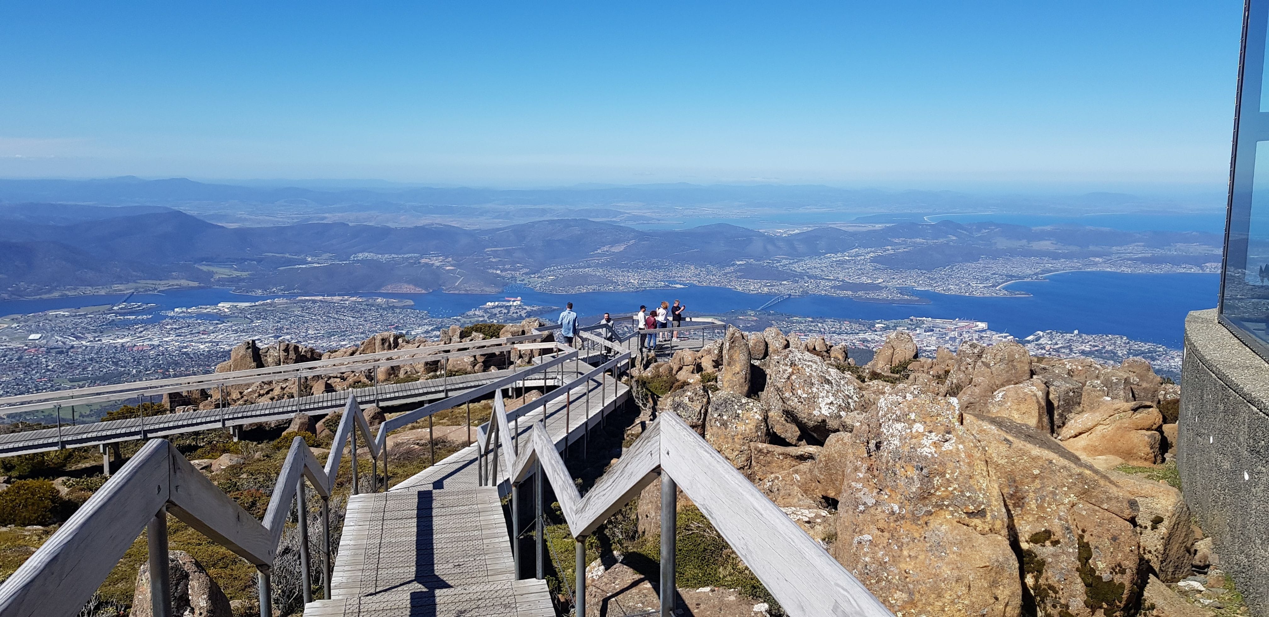 Mt wellington summit overlooking hobart